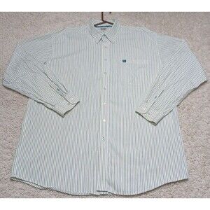 Cinch Men's XXL Plaid Shirt 2XL Western Long Sleeve Cowboy Button Up Green Blue